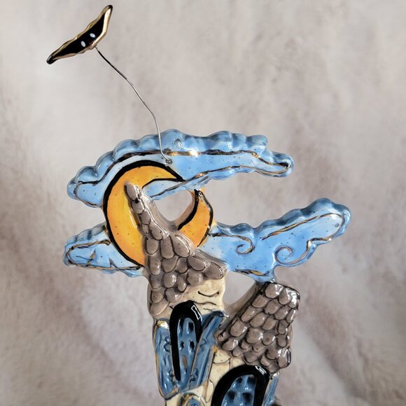 2003 Blue Sky Clayworks Halloween Just Batty House Heather Goldminc Tea Candle - Picture 2 of 16